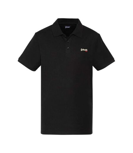 Polo noir homme schott ps0022 - l