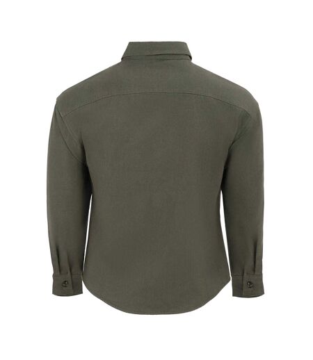 Chemise Manches Longues Motif/style Logo Homme Gris Firetrap