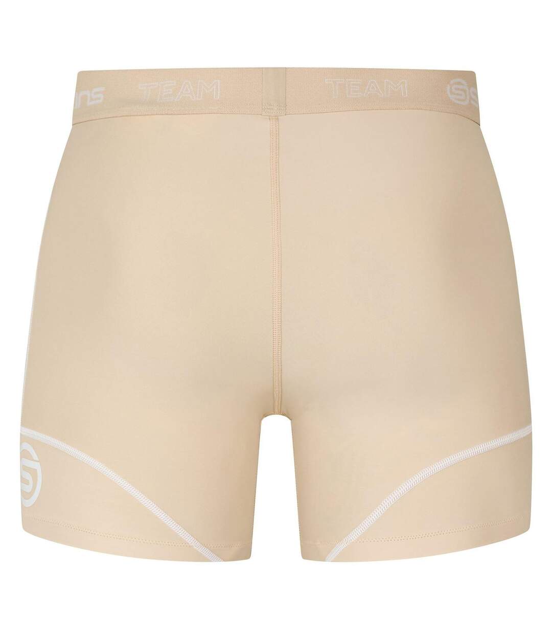 Short De Compression Motif/style Détail Rayé Dynamic Team Homme Crème Skins-2