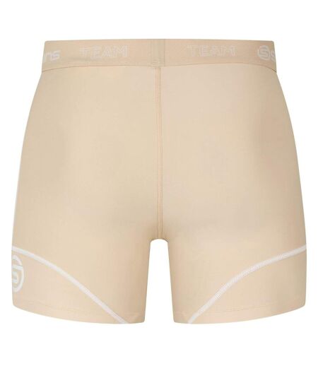 Short De Compression Motif/style Détail Rayé Dynamic Team Homme Crème Skins