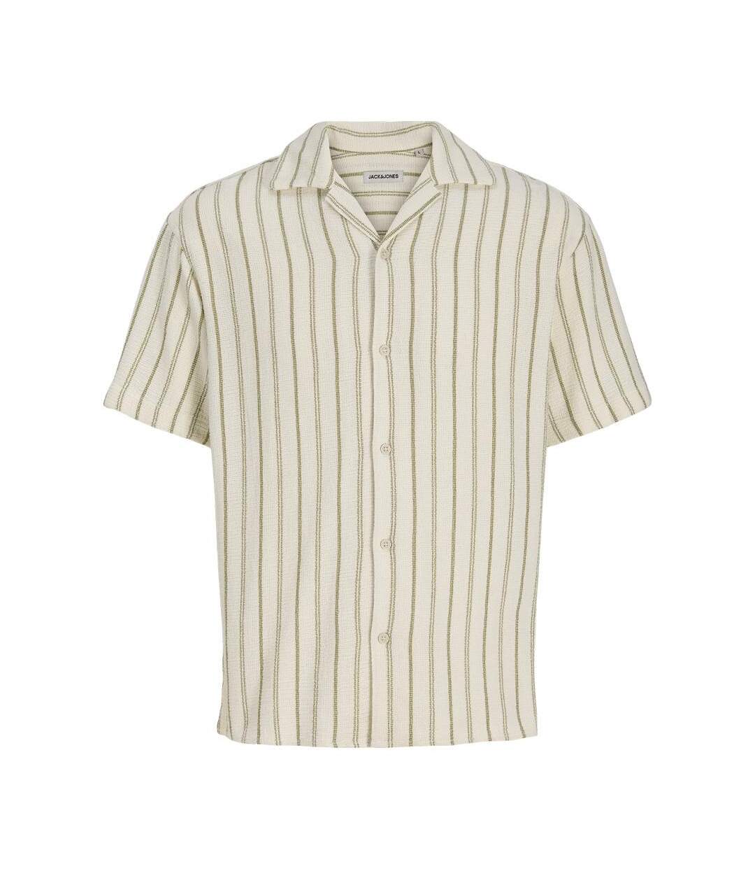 Chemise beige/kaki homme jack & jones coba-1