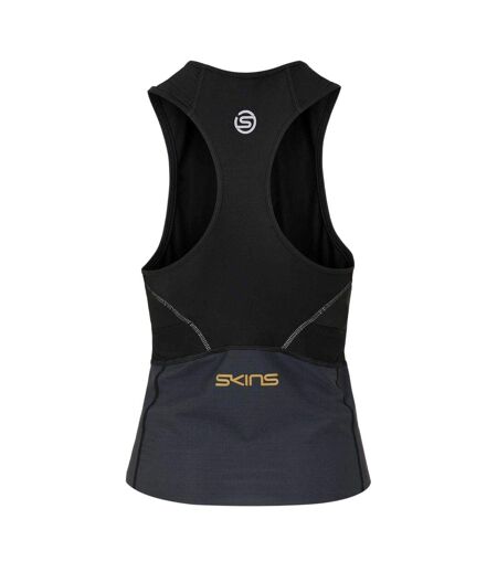 Womens/ladies Triathlon Vest Top Black Skins