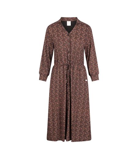 Robe Motif Petites Fleurs Velina Femme Marron Trespass