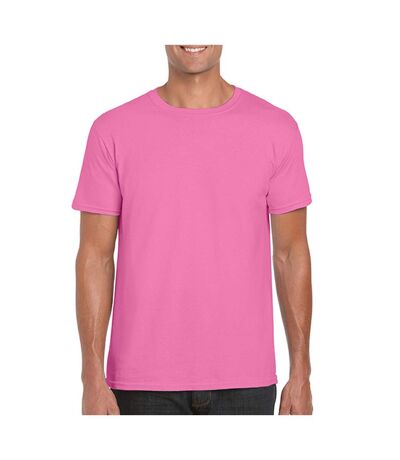 Mens soft style ringspun t shirt azalea Gildan