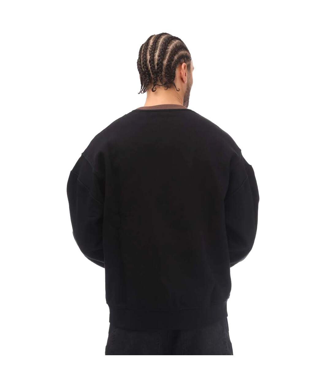 Unisex adult varsity crew neck sweatshirt black Ambush-2