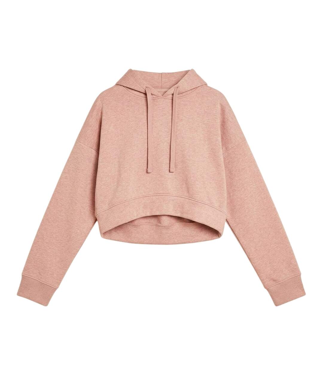Sweat Court À Capuche Femme Rose Clair Missy Empire-1