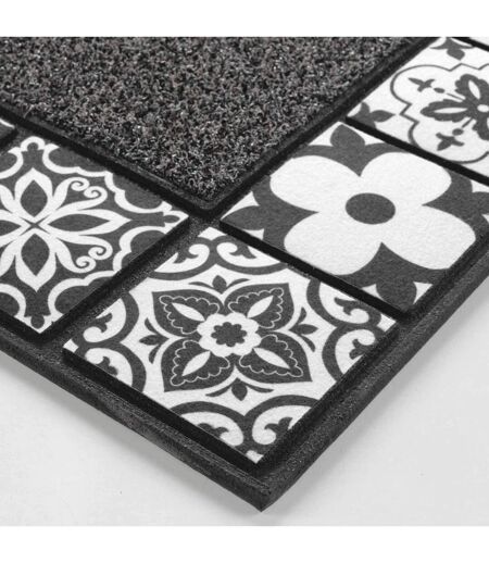 Tapis d'Entrée Déco Carociment 45x75cm Gris