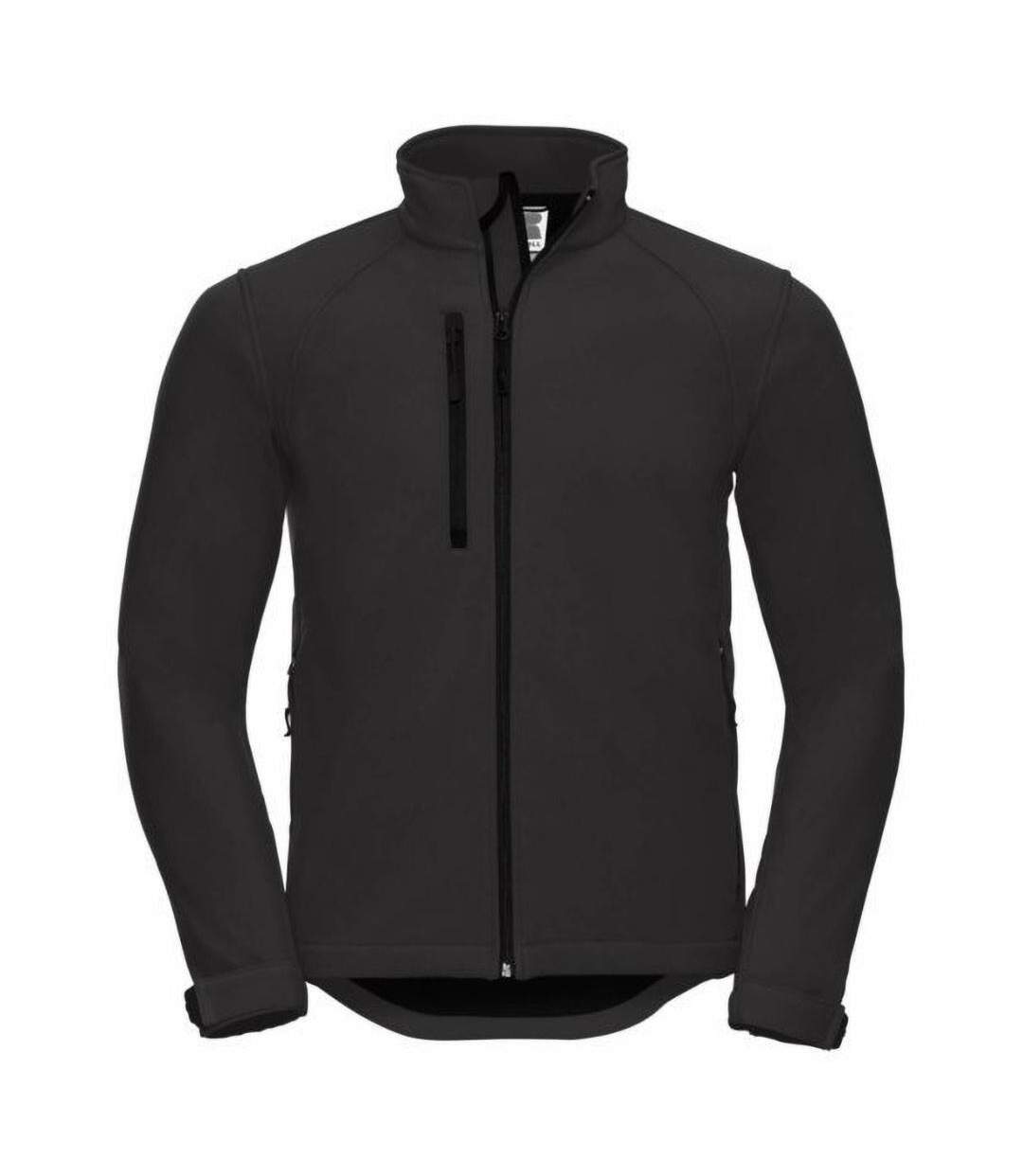 Veste Softshell Résistante À L'eau Et Au Vent Pour Hommes Noir Russell-1