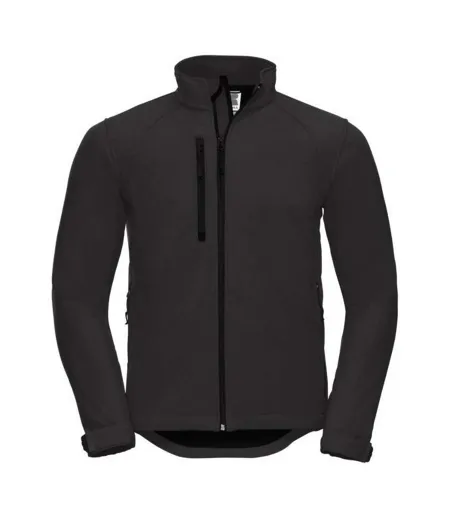 Veste Softshell Résistante À L'eau Et Au Vent Pour Hommes Noir Russell