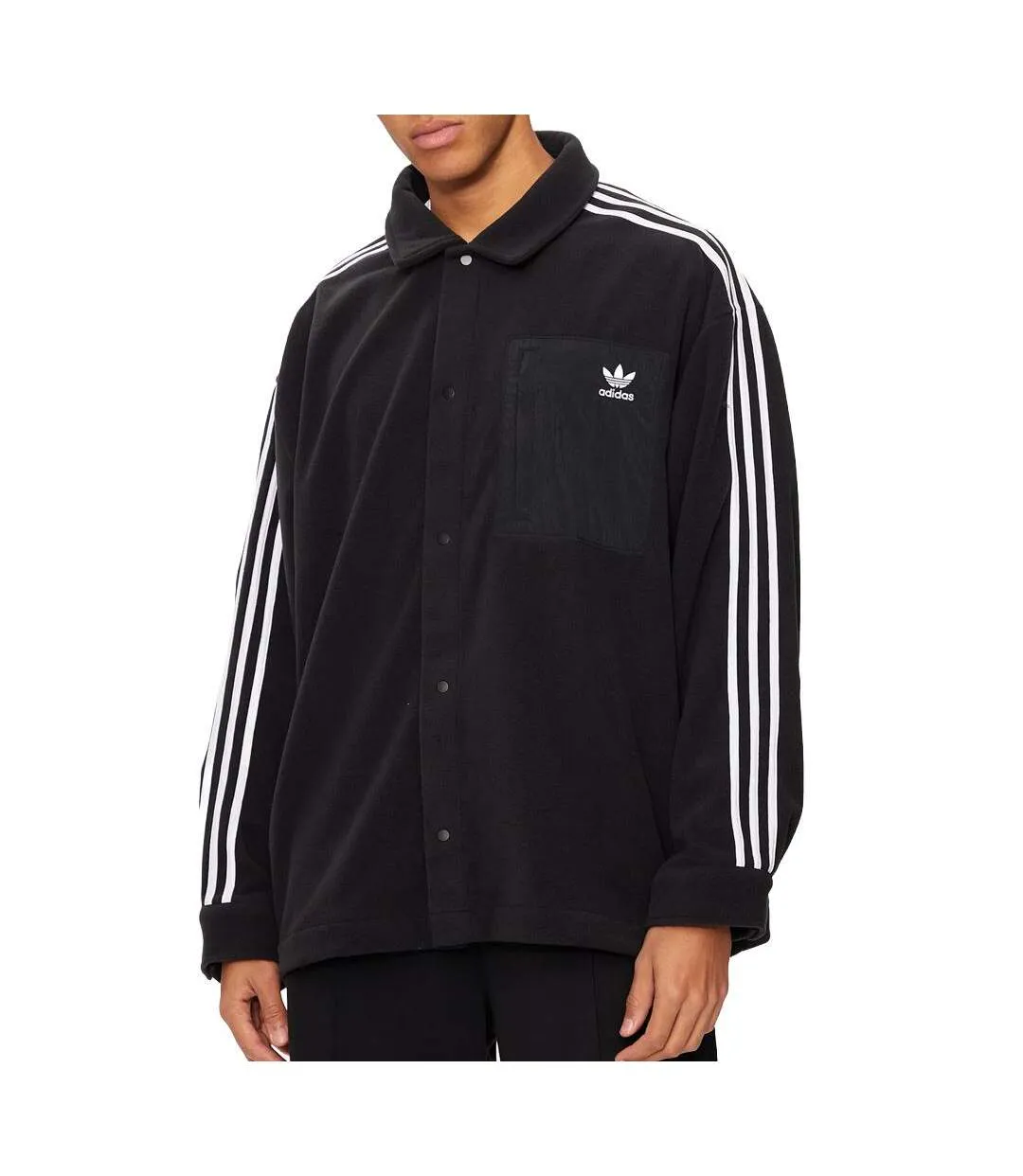 Veste noire homme adidas polar shirt-1