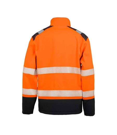 SAFE-GUARD by Result Mens Ripstop Safety Soft Shell Jacket (Fluorescent Orange/Black) - UTBC5664