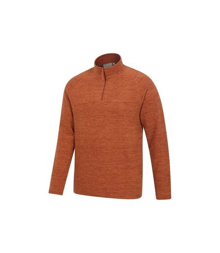 Mens snowdon ii fleece top rust Mountain Warehouse