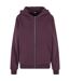 Sweat À Capuche Duveteux Femmes/ladies Prune Pourpre Build Your Brand-2