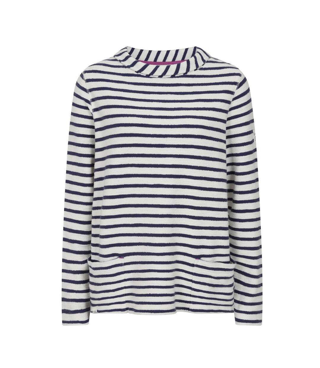 Sweat Motif/style Rayé Femme Blanc Cassé Lazy Jacks-2