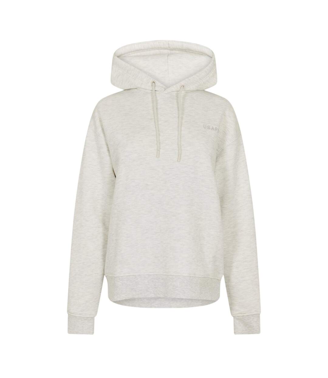 Sweat À Capuche Avec Cordons Motif/style Logo Femme Gris Clair Pâle USA Pro-2