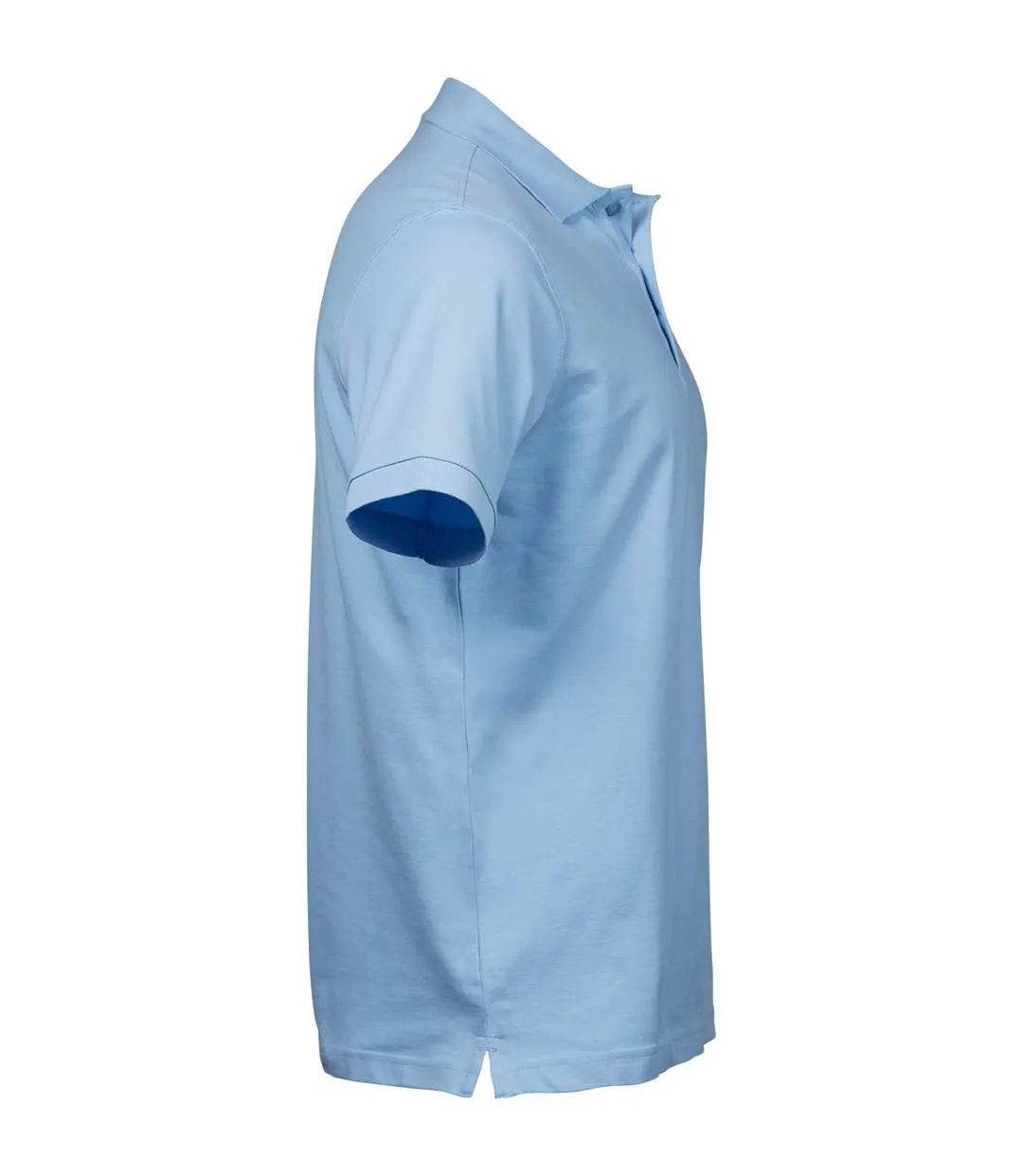 Mens Luxury Stretch Polo Shirt Light Blue Tee Jays-4