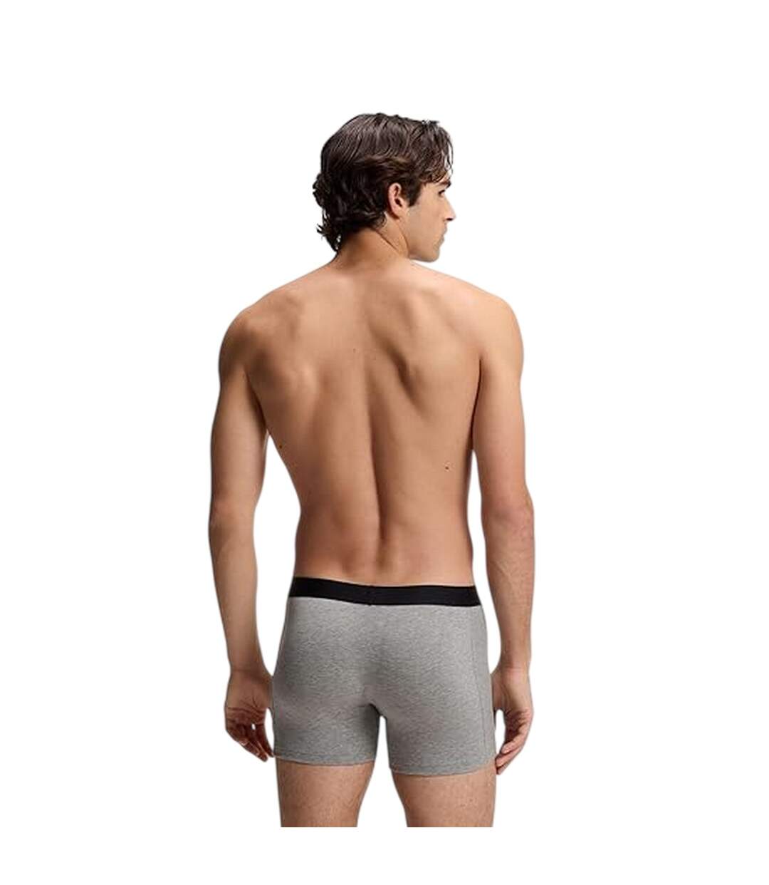 Lot De 3  Boxers Homme Noir Blanc Gris Boss-3