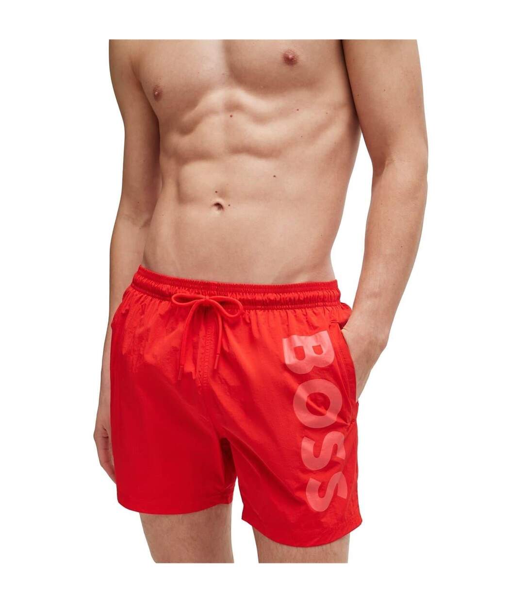 Short De Bain Octopus Homme Rouge Vif Boss-1