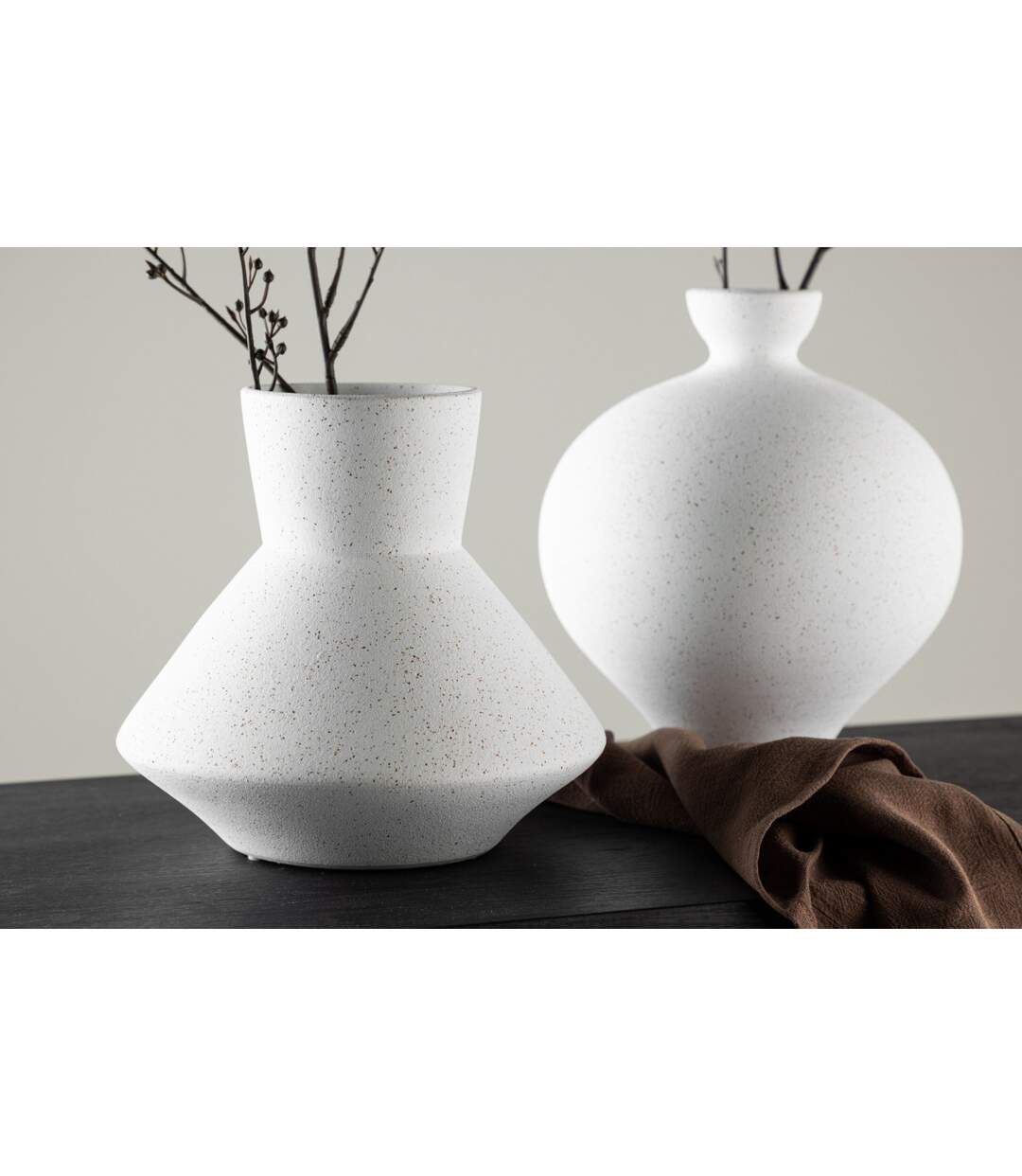 Vase Design Rellis 22cm Blanc-4