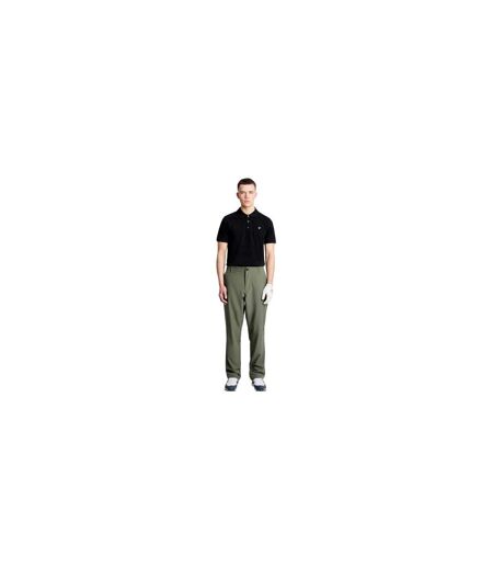 Mens Short-sleeved Golf Polo Shirt Jet Black Lyle & Scott