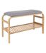 Banc en bambou avec coussin Fabric