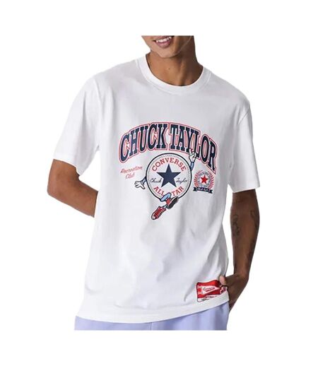 T-shirt blanc homme converse chucks retro collegiate - m
