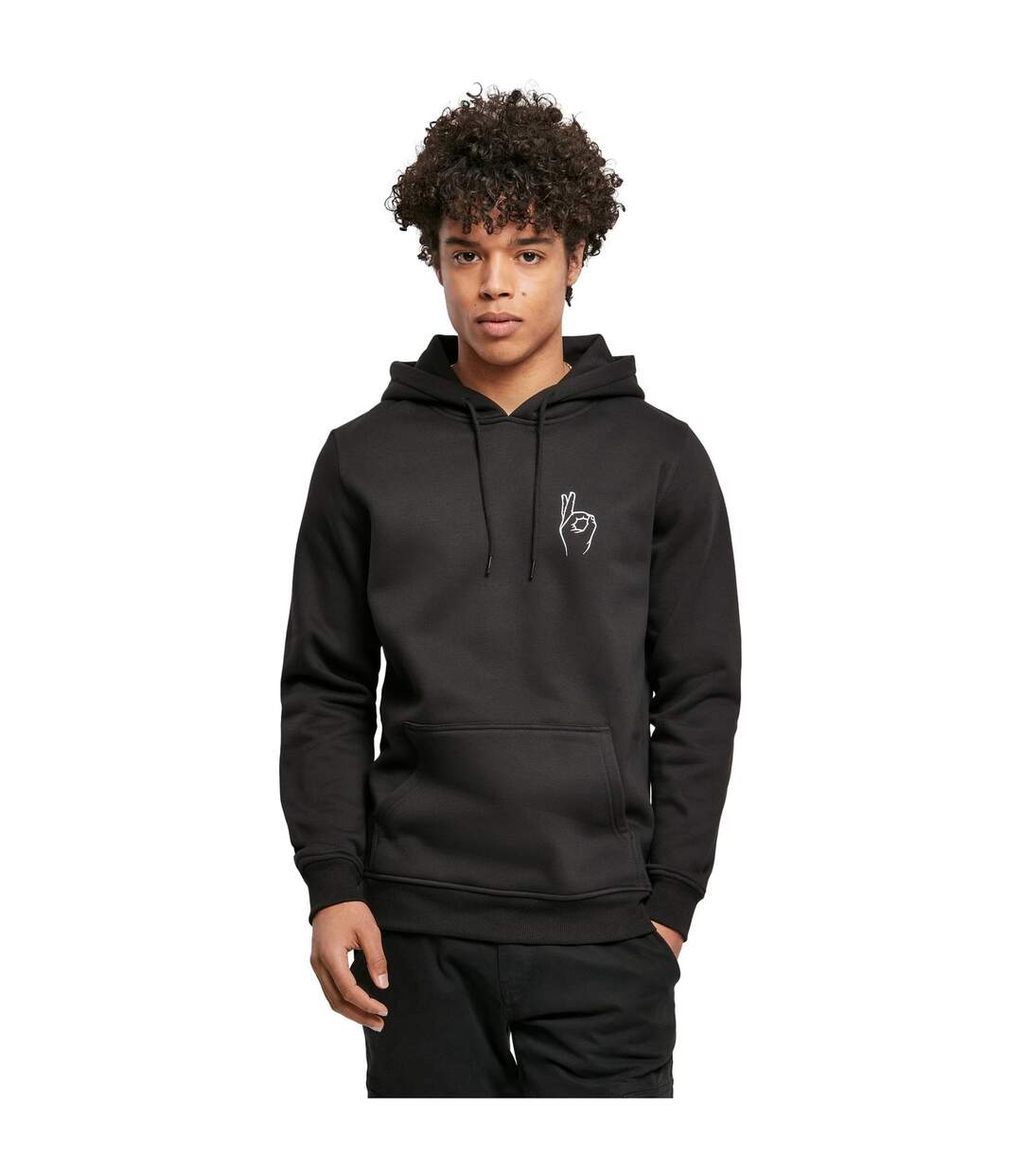 Sweat À Capuche Easy Sign Pour Hommes Noir Mister Tee-4