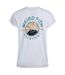 Womens/ladies sunset summit graphic back print t-shirt white Weird Fish-2