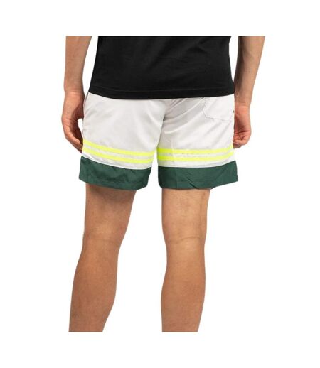 Short De Bain Motif/style Contrasté Homme Blanc Vert Karl Lagerfeld