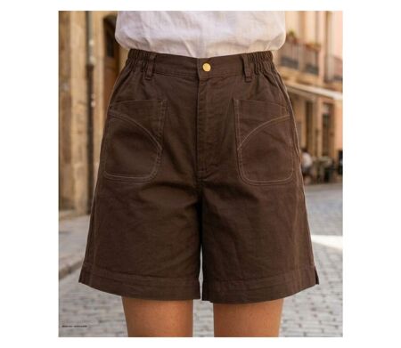 Short en coton stretch Femme MAYFLOWER MEKNES SE8033 : l'alliance du confort et du style ajustable