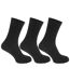 Mens Casual Non Elastic Bamboo Viscose Socks (Pack Of 3) (Black) - UTMB376