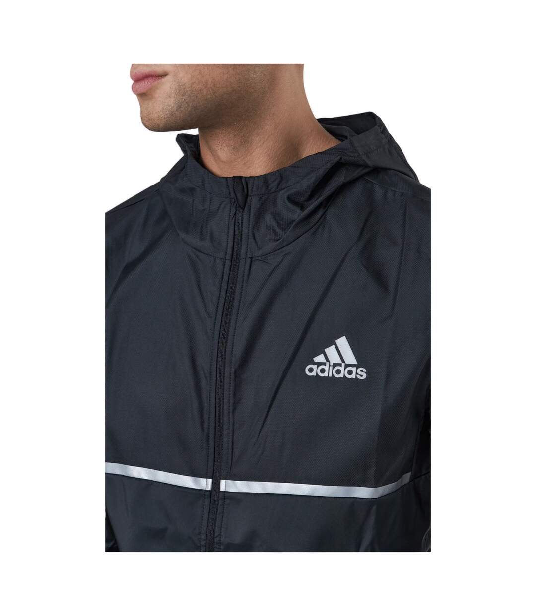 Mens Own The Run Track Jacket Black Adidas-3