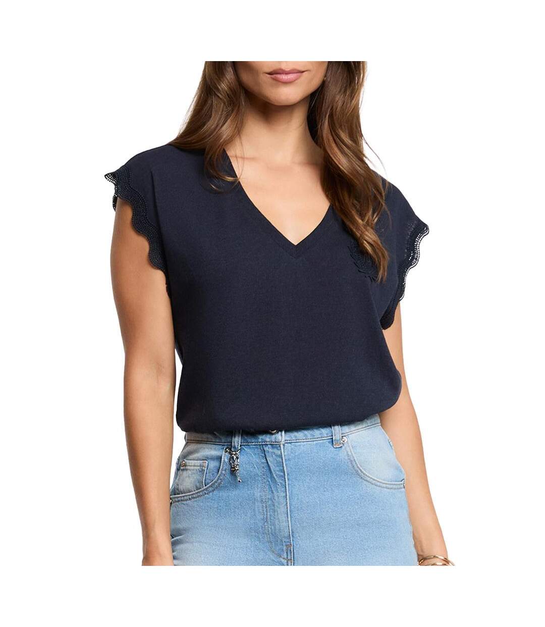 T-shirt marine femme morgan decume-1