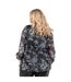 Haut Portefeuille Manches Bouffantes Motif/style Floral Femme Noir Lovedrobe-3