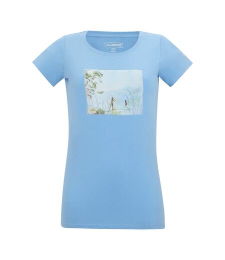 T-shirt Motif/style Paysage Breezed Femme Bleu Délavé Regatta