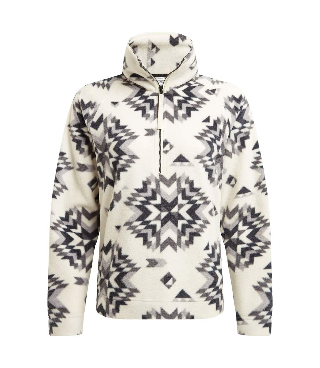 Womens/ladies Lago Calico Half Zip Fleece Top Black White Craghoppers-1