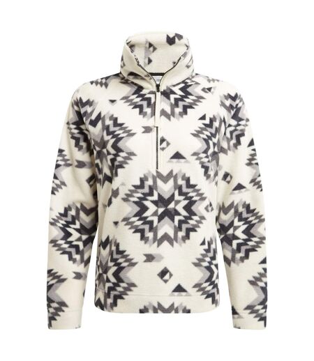 Womens/ladies Lago Calico Half Zip Fleece Top Black White Craghoppers