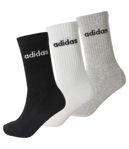 Chaussettes Linear Adulte Noir Blanc Gris Adidas
