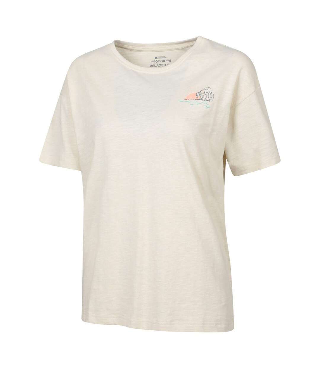 Womens/ladies Sea Circle Relaxed Fit T-shirt Beige Mountain Warehouse-3