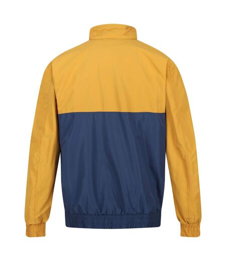 Mens Shorebay Colour Block Waterproof Jacket Gold Straw Dark Denim Regatta