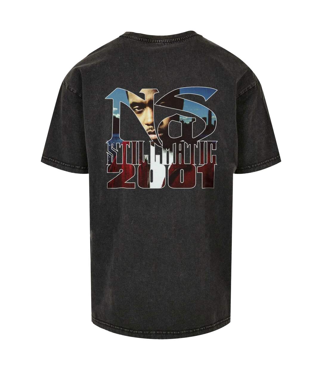 T-shirt Motif/style Nas Stillmatic Homme Noir Mister Tee-2