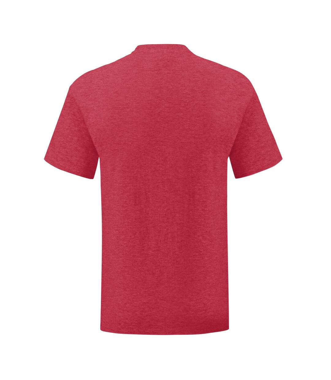 T-shirt Iconic Homme Rouge Chiné Fruit Of The Loom-2