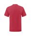 T-shirt Iconic Homme Rouge Chiné Fruit Of The Loom-2