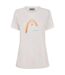 Womens/ladies Club Lara Graphic Print T-shirt White Head-1