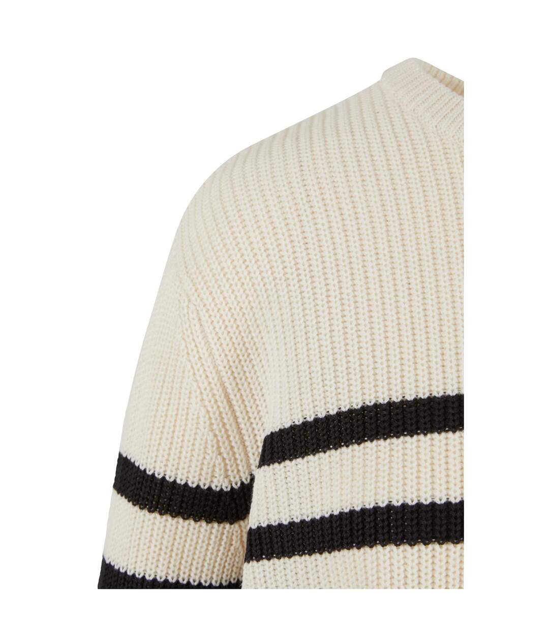 Pull Motif/style Rayé Femme Blanc Noir Urban Classics-3
