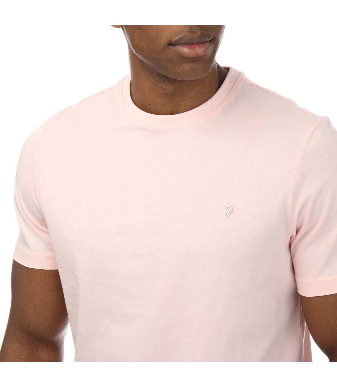 Mens Eddie Crew Neck T-shirt Rose Farah-4