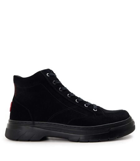 Mens Suede Derby Shoes Black Hugo