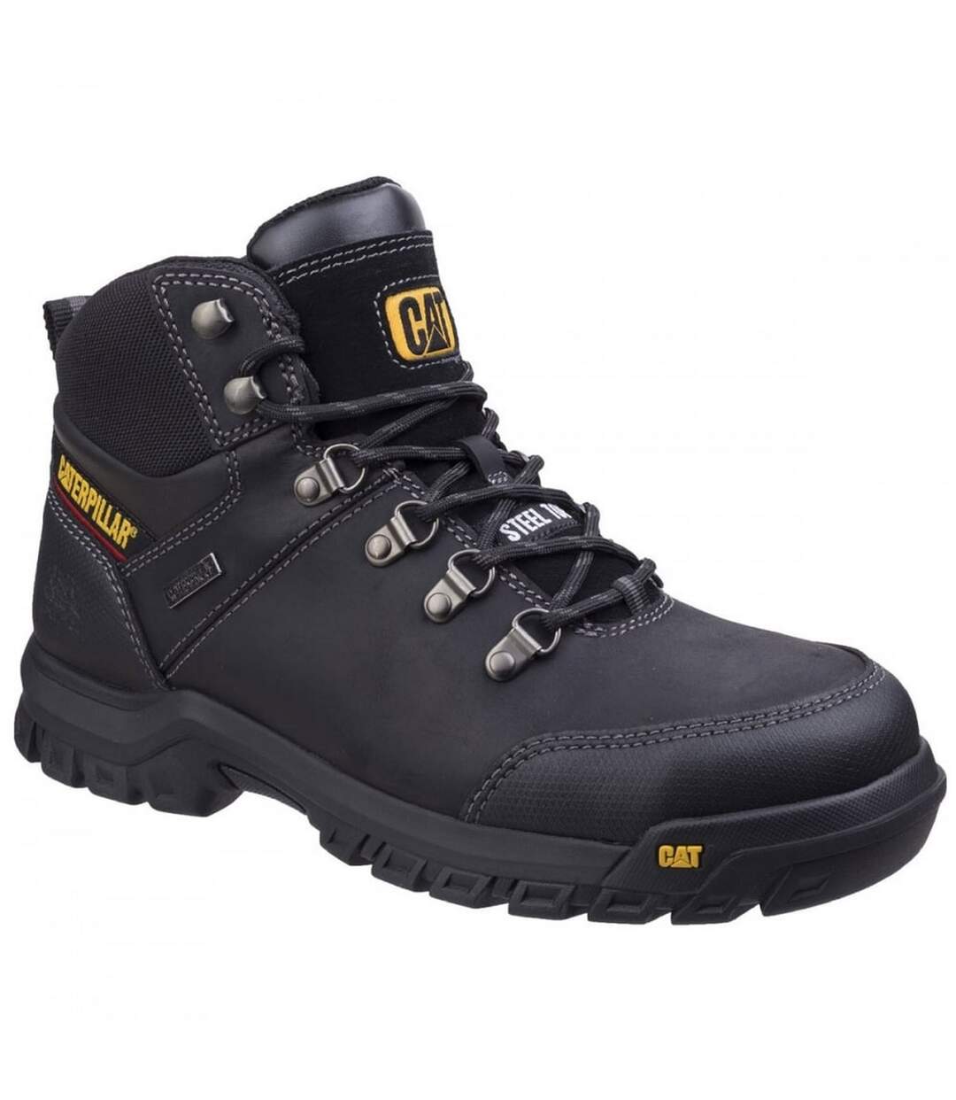 Mens cat framework s3 safety leather boots black Caterpillar-1