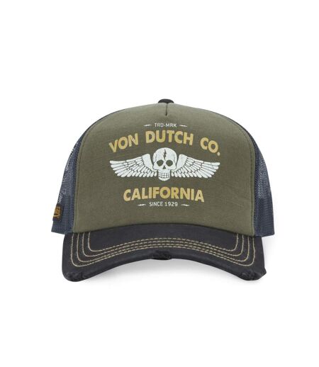 Casquette trucker avec filet effet bambou et print devant Crew Vondutch