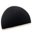 Beechfield Unisex Two-Tone Knitted Winter Beanie Hat (Black/Stone)